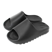 (Black, 37-38) Pantoletten, Obermaterial und Sohle aus Kunststoff, tragbare Pantoletten für Strand und Outdoor-Aktivitäten
