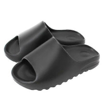 (Black, 35-36) Slippers met platformzool, bovenkant van kunststof, kunststof zool, geschikt voor strand en andere buitenactiviteiten.