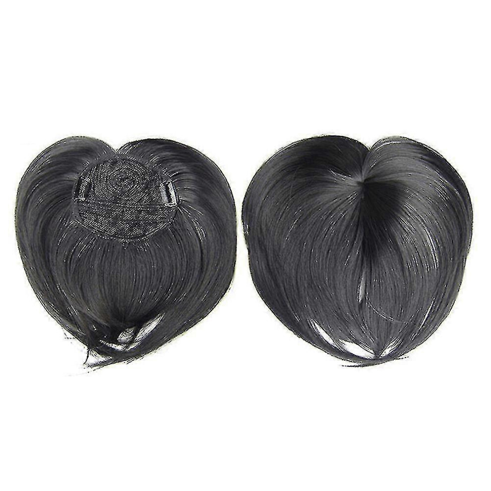 (2) Clip-on Hair Topper Synthetic Heat Resistant Fibre Hairpiece for Women with Breathable Net