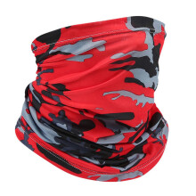 (Red) Ratsastushuivi Unisex Ice Silk UV-suoja Hengittävä Kasvosuojus Pyöräilyyn Moottoripyörään