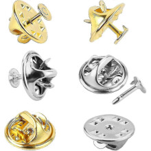(Silver and Gold) Fermoirs papillon pour épingles vierges de 8 mm - Argentés, compatibles avec les loisirs créatifs