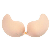 (Classic skin tone, B) Onzichtbare siliconen zelfklevende bh, strapless push-up bh zonder rugpand voor jurken met een open rug, huidskleur, D-cup