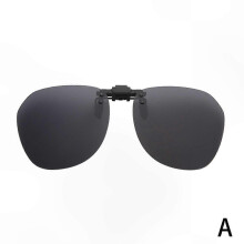 (Black) Occhiali da sole clip-on polarizzati, materiale lega e PC, lenti anti-abbagliamento, per guida pesca escursionismo attività all'aperto