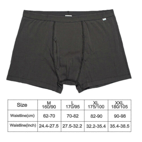(L) Ropa interior masculina lavable y reutilizable para incontinencia, de algodón transpirable y absorbente. 2