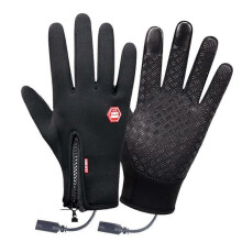 (ColorA, M) Gants chauffants pour adultes avec batterie rechargeable USB et fonction écran tactile