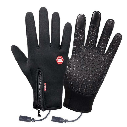 (ColorA, M) Heated Gloves for Adults with USB Rechargeable Battery and Touchscreen Function