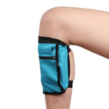 (Blue) Waterproof Sports Leg Bag, Mini Phone Pouch for Phones Under 6 Inches, Adjustable Breathable Elastic Running Cycling Storage Bag