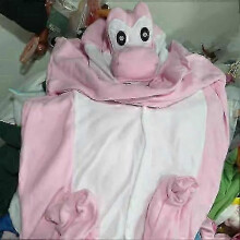 (Button-Pink Yoshi, Size L (Height 168-178CM)) Yoshi-kostuum, eendelige pyjama in bruin paardencartoondesign, voor volwassenen en kinderen.