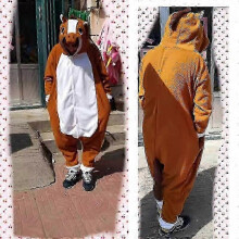 (Brown Horse, No. 100 (Height 95-105CM)) Yoshi-kostuum, eendelige pyjama in bruin paardencartoondesign, voor volwassenen en kinderen.