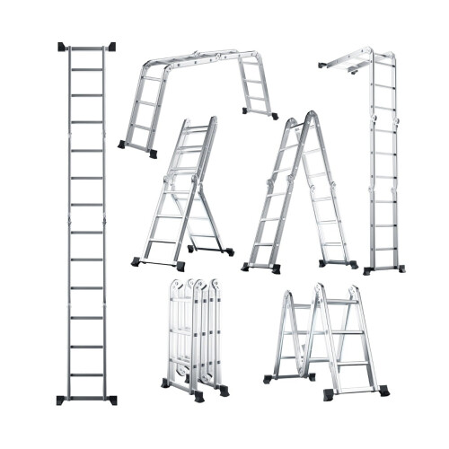 Escalera multiusos de aluminio 7 en 1, capacidad de 150 kg