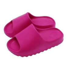 (Pink, 39-40) Slides Slippers, Plastic Upper, Plastic Sole, Portable Slide Sandals for Beach Outdoor Use