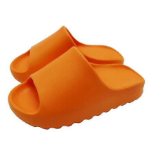 (Orange, 40-41) Slides Slippers, Plastic Upper, Plastic Sole, Portable Slide Sandals for Beach Outdoor Use
