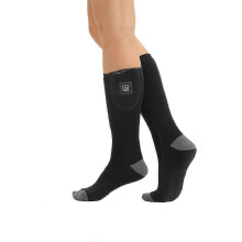 (Black With Battery Box, Constant Temperature) Heated Electric Socks for Winter, Thermal Foot Warmers, Battery Heated, Grey or Black