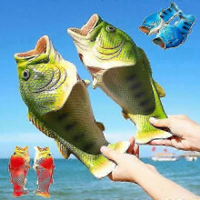 (Grey, 38-39) Chanclas de pescado salado antideslizantes, ligeras y transpirables para hombre, mujer y niños, uso exterior de verano