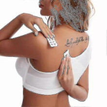 (BLACK, 2XL) Compressiebeha voor na een operatie, met voorsluiting, lichte ondersteuning en een glad, naadloos ontwerp.