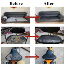 (color7, 137x50cm) Parche autoadhesivo de reparación de cuero para muebles, sofá, mesa y silla, 50x137cm