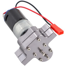 2X 370 Brushed Motor+Alloy Heat Sink Gear Box Set with Steel Gears for WPL Henglong C14 C24 B14 B24 B16 B36 4X4 6X6