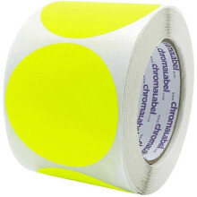 (Fluorescent Yellow) Irtonaiset 2 tuuman väriloistetarrat, jäljetön paperipinta kirjoitustarpeisiin (500 kpl kela)