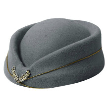 (Gray) Stewardess Hoed, Stof, Meerdere Kleuren, Een Maat voor Volwassenen en Kinderen, voor Cosplay Halloween en Maskerade