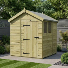 6 x 6 Apex Shed Tanalised (Single Door, With Windows)