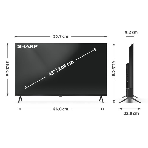 Sharp SHARP 43HM5245KB 43 Inch 4K UHD Quantum Dot TiVo Smart TV 2