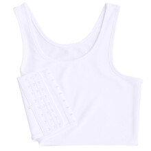 (White, L) Vrouwen Mouwloze Compressie Binder Tank Singel, Effen Kleur, Slank Passend voor Lente en Herfst, voor Uitgaan en Vakantie