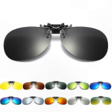 (Red Mirror) Occhiali da sole polarizzati a clip-on senza montatura, protezione UV400, anti-abbagliamento, guida e attività all'aperto, unisex