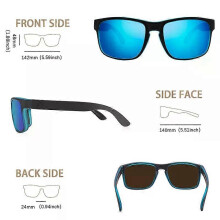 (C9 Blue light, Polarized) Lunettes de soleil polarisées pour hommes et femmes, protection UV400, pour la conduite, le vélo et la course à pied.