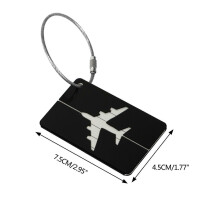 (Brown) Luggage Tags with Loop, Metal Suitcase Tags with Name ID Address Card, Baggage Identifier Travel Accessory, Multiple Colours Available