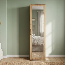 (Artisan) Modern Entryway Wardrobe, Shoe Storage & Coat Rack - Hallway Storage Cabinet with Drawers & Hooks for Bedroom (50 cm W x 35 cm D x 180 cm H)