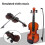 (dark brown) Simulated Violin, Environmentally Friendly Plastic, Adjustable Strings, for Beginner Music Practice, Light Brown/Dark Brown Optional 2