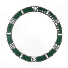 (BlackWhite) Inserto de bisel cerámico compatible con Submariner Automatic, componente de repuesto giratorio unidireccional, 38,5 mm