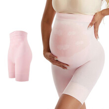 (color, M) High Waist Maternity Shapewear Shorts, Seamless Belly Back Support Butt Lifting Pregnancy Underwear, Middle Thigh, Anti Chafing