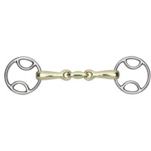 (5in, Brass) Shires Brass Lozenge Horse Bevel Bit