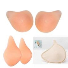 (XL, Left (with breast forms)) Silicone Mastectomy Breast Form Left/Right with Protective Cover for Women