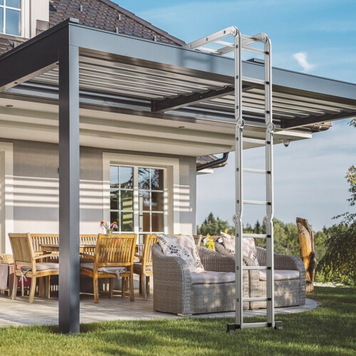 Escalera multiusos de aluminio 7 en 1, capacidad de 150 kg 1