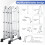 Escalera multiusos de aluminio 7 en 1, capacidad de 150 kg 3