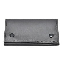 (Black) Nahkainen tupakkapussi, 3-kerroksinen vedenkestävä PU-nahka, musta/ruskea, 133 x 77mm tupakoitsijoille