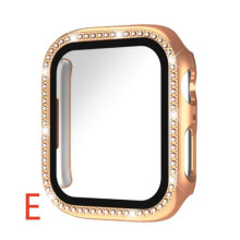 (40 mm (4/5/6/SE), E-rosegold) Für Apple Watch S10 / 11 , 9/8/7/6/5/4/3/2/1 , Diamant-Bling-Gehäusedeckel