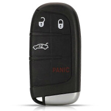 (For Dodge, 3BTN Plus 1) Autoschlüssel Hülle mit ungeschnittenem Rohling, kompatibel mit Jeep Chrysler Dodge Fiat, 2-5 Tasten