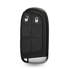 (For Chrysler, 2 Buttons) Autoschlüssel Hülle mit ungeschnittenem Rohling, kompatibel mit Jeep Chrysler Dodge Fiat, 2-5 Tasten