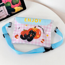 Schattig cartoon waterdicht telefoonhoesje met zwarte kat, dry bag 22x16cm zwart