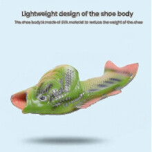 (Gray, 24 to 25) Summer Unisex 3D Fish Flip Flops, PVC Slippers for Outdoor and Indoor Casual Wear