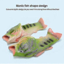 (Pink, 34 to 35) Summer Unisex 3D Fish Flip Flops, PVC Slippers for Outdoor and Indoor Casual Wear