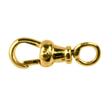 (15.0mm) 9ct Yellow Gold Open Ring Albert Swivel Clasp 15/19/23mm