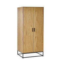 Harlow Light Oak Effect 2 Door Wardrobe