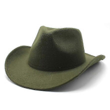 (Green) Verstelbare kunstvilt western cowboyhoed, verstelbare maat voor toerisme en cosplay, voor dames en heren
