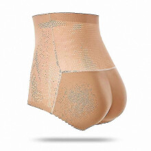 (High waist 589beige, M) Braguita moldeadora acolchada para mujer, sin costuras, levanta glúteos, tejido elástico para uso diario bajo ropa
