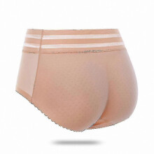 (Mid waist 127beige, L) Braguita moldeadora acolchada para mujer, sin costuras, levanta glúteos, tejido elástico para uso diario bajo ropa