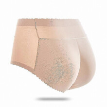(Mid waist 123beige, XL) Braguita moldeadora acolchada para mujer, sin costuras, levanta glúteos, tejido elástico para uso diario bajo ropa